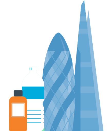2d illustration of skyscrapers